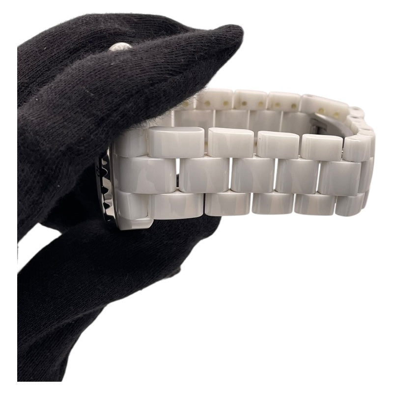 シャネル CHANEL J12 38MM ダイヤ H1759 ホワイト セラミック/SS 自動巻き レディース 腕時計
