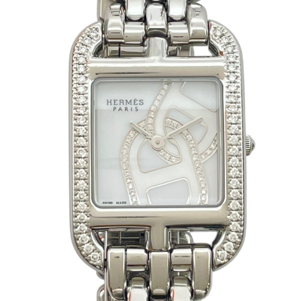 エルメス HERMES ケープコッド CC1.330c ホワイト SS クオーツ レディース 腕時計