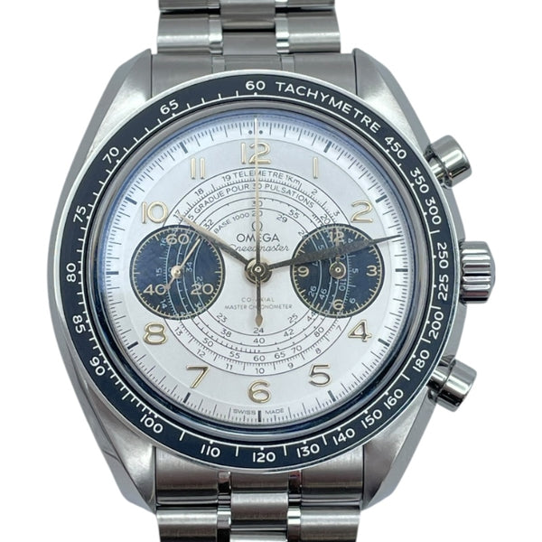 オメガ OMEGA スピードマスター クロノスコープ パリ2024 522.30.43.51.02.001 ホワイト SS 手巻き メンズ 腕時計 オメガ OMEGA スピードマスター クロノスコープ パリ2024 522.30.43.51