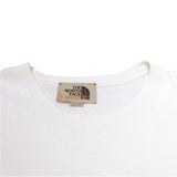 グッチ GUCCI ×THE NORTH FACEロゴ半袖Tシャツ 616036 ホワイト　ブラウン　マルチ コットン メンズ 半袖Ｔシャツ