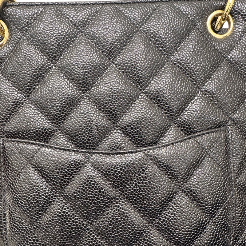 シャネル CHANEL PSTチェーントートバッグ A50994 ブラック キャビアスキン GD金具 レディース ハンドバッグ