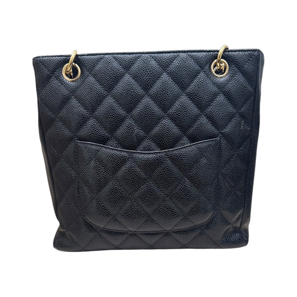シャネル CHANEL PSTチェーントートバッグ A50994 ブラック キャビアスキン GD金具 レディース ハンドバッグ