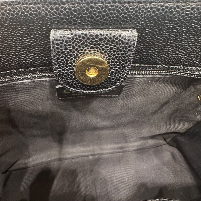 シャネル CHANEL PSTチェーントートバッグ A50994 ブラック キャビアスキン GD金具 レディース ハンドバッグ