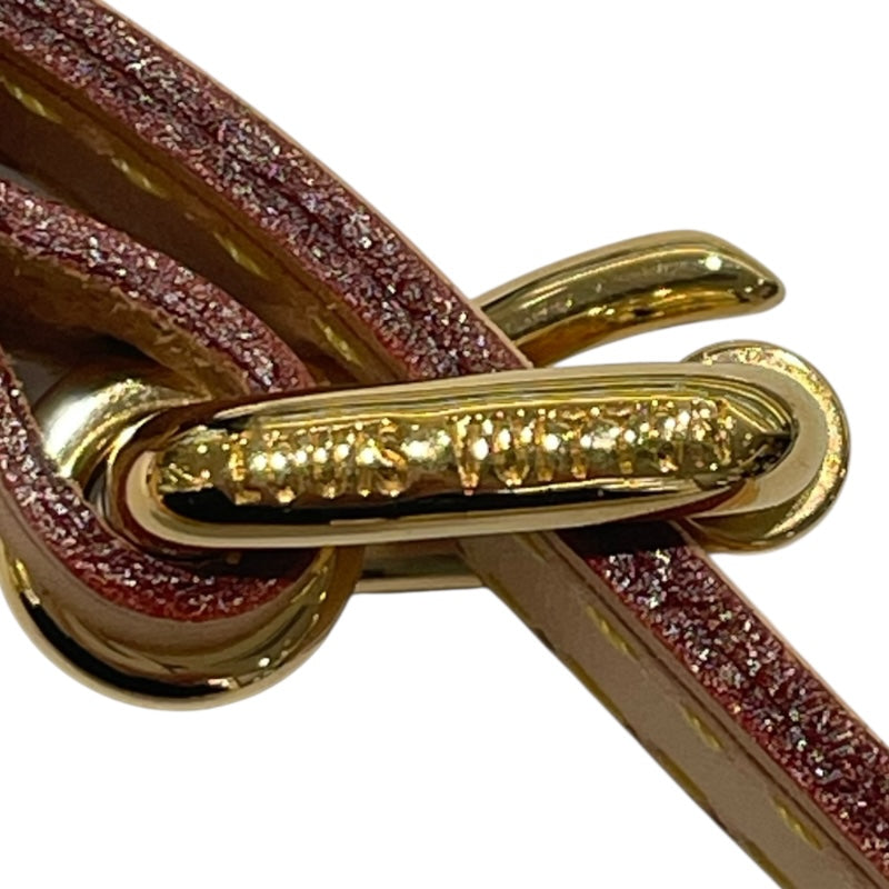 ルイ・ヴィトン LOUIS VUITTON ショルダーストラップ ベージュ　ゴールド金具 レザー ユニセックス ショルダーストラップ