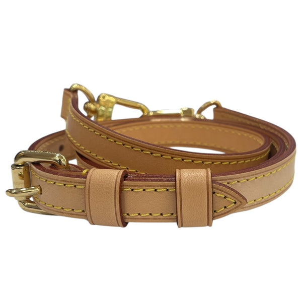 ルイ・ヴィトン LOUIS VUITTON ショルダーストラップ ベージュ　ゴールド金具 レザー ユニセックス ショルダーストラップ