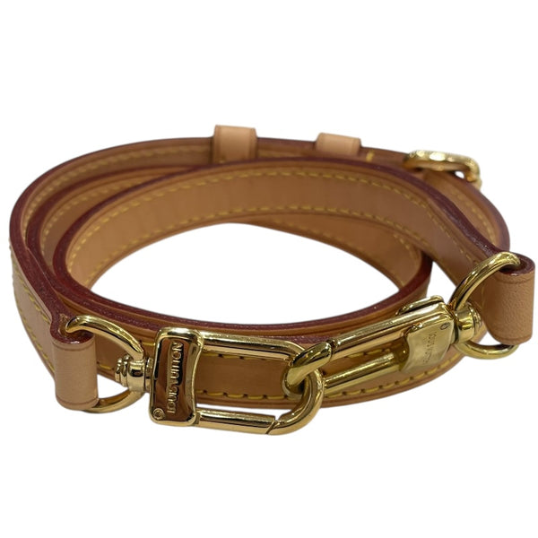 ルイ・ヴィトン LOUIS VUITTON ショルダーストラップ ベージュ　ゴールド金具 レザー ユニセックス ショルダーストラップ