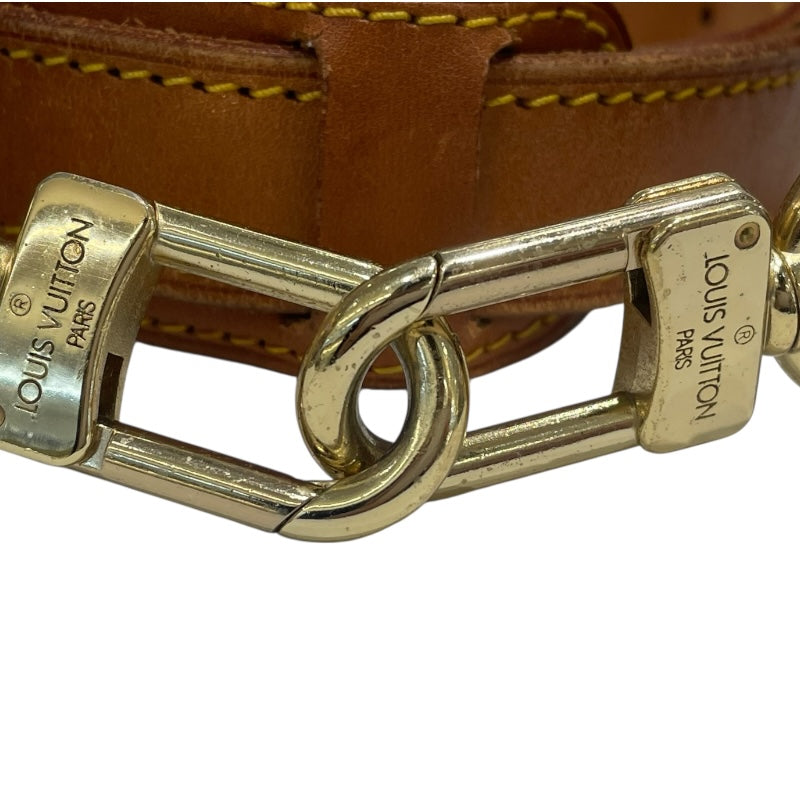 ルイ・ヴィトン LOUIS VUITTON ショルダーストラップ ベージュ　ゴールド金具 レザー ユニセックス ショルダーストラップ