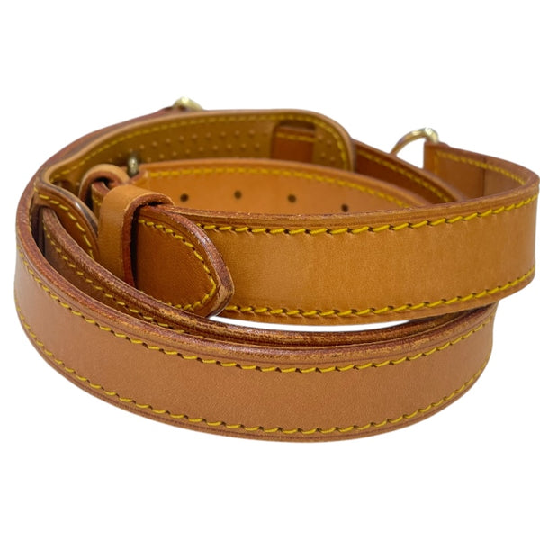 ルイ・ヴィトン LOUIS VUITTON ショルダーストラップ ベージュ　ゴールド金具 レザー ユニセックス ショルダーストラップ
