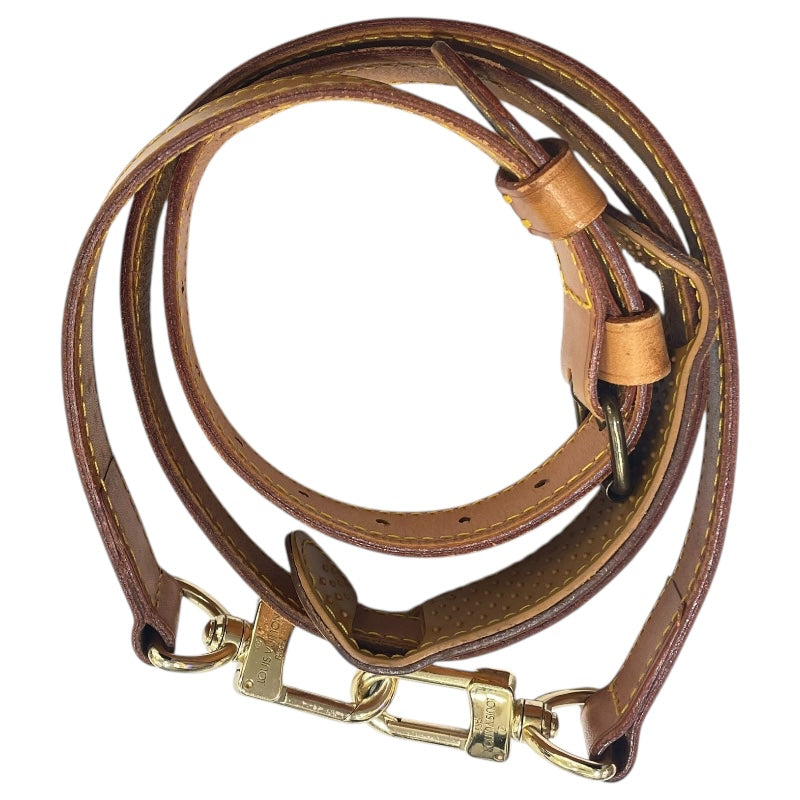 ルイ・ヴィトン LOUIS VUITTON ショルダーストラップ ベージュ　ゴールド金具 レザー ユニセックス ショルダーストラップ