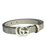 グッチ GUCCI GGマーモントベルト 70cm 409417 ホワイト GGスプリーム レディース ベルト