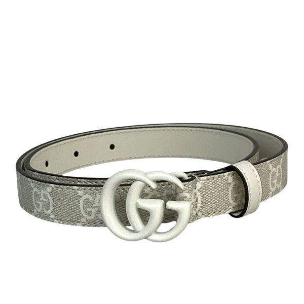 Gucci グッチGGマーモントナローベルト グッチ GUCCI GGマーモントベルト 70cm 409417 ホワイト GGスプリーム