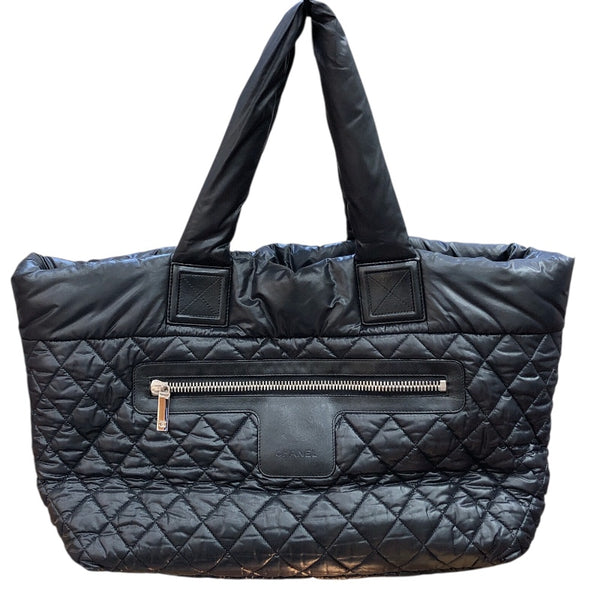 シャネル CHANEL コココクーントートMM A48611 ブラック ナイロン レディース トートバッグ