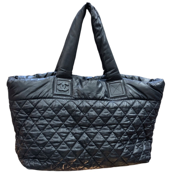 シャネル CHANEL コココクーントートMM A48611 ブラック ナイロン レディース トートバッグ