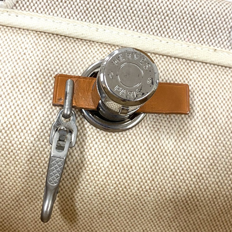 エルメス HERMES エールバッグアドPM □E刻 ベージュ×ゴールド トワル レディース リュック デイパック