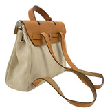 エルメス HERMES エールバッグアドPM □E刻 ベージュ×ゴールド トワル レディース リュック デイパック