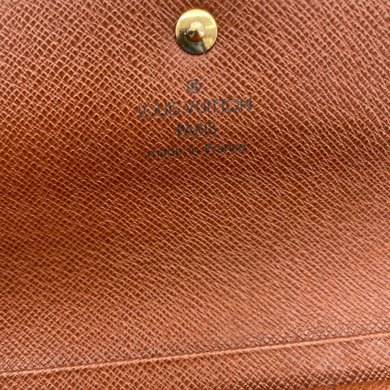 ルイ・ヴィトン LOUIS VUITTON ポルトトレゾールエテュイパピエ M61202 ブラウン モノグラム ユニセックス 二つ折り財布