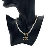シャネル CHANEL ココマークパールネックレス ゴールド メタル/ストラス アクセサリー