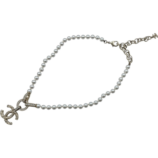 シャネル CHANEL ココマークパールネックレス ゴールド メタル/ストラス アクセサリー