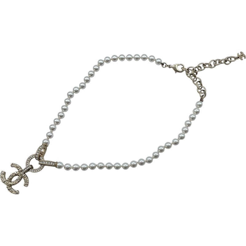 シャネル CHANEL ココマークパールネックレス ゴールド メタル/ストラス アクセサリー