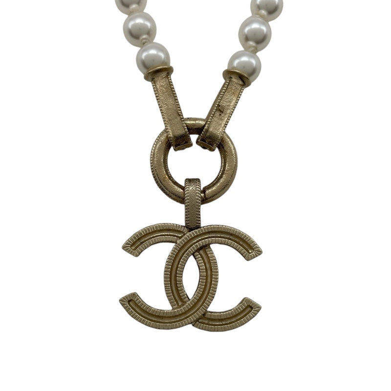 シャネル CHANEL ココマークパールネックレス ゴールド メタル/ストラス アクセサリー