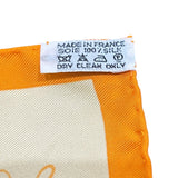 エルメス HERMES カレ45 L'art D'ecrire イエロー シルク100％ レディース スカーフ