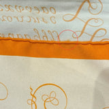 エルメス HERMES カレ45 L'art D'ecrire イエロー シルク100％ レディース スカーフ