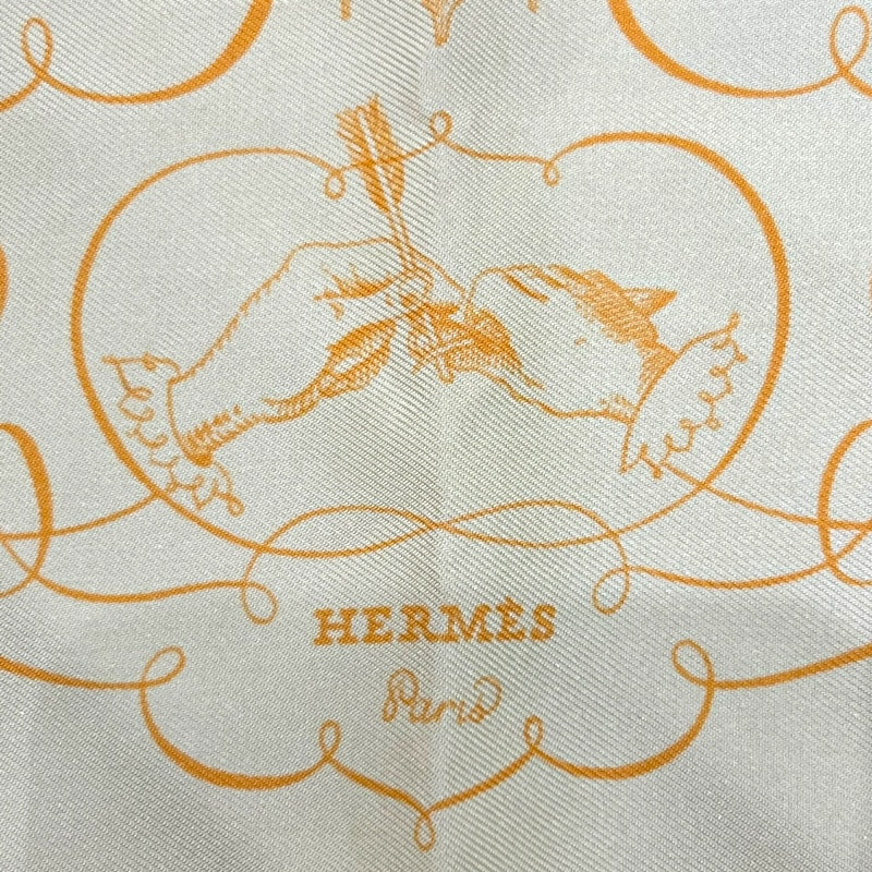 HERMES エルメス　スカーフ　イエロー　おしゃれ　レディース　ブランド　夏 HERMES エルメス スカーフ レディース カレ90 プリーツ シルク