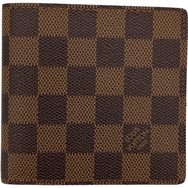 ルイ・ヴィトン LOUIS VUITTON ポルトビエ カルトクレディ モネ N61665 ブラウン ダミエ メンズ 二つ折り財布