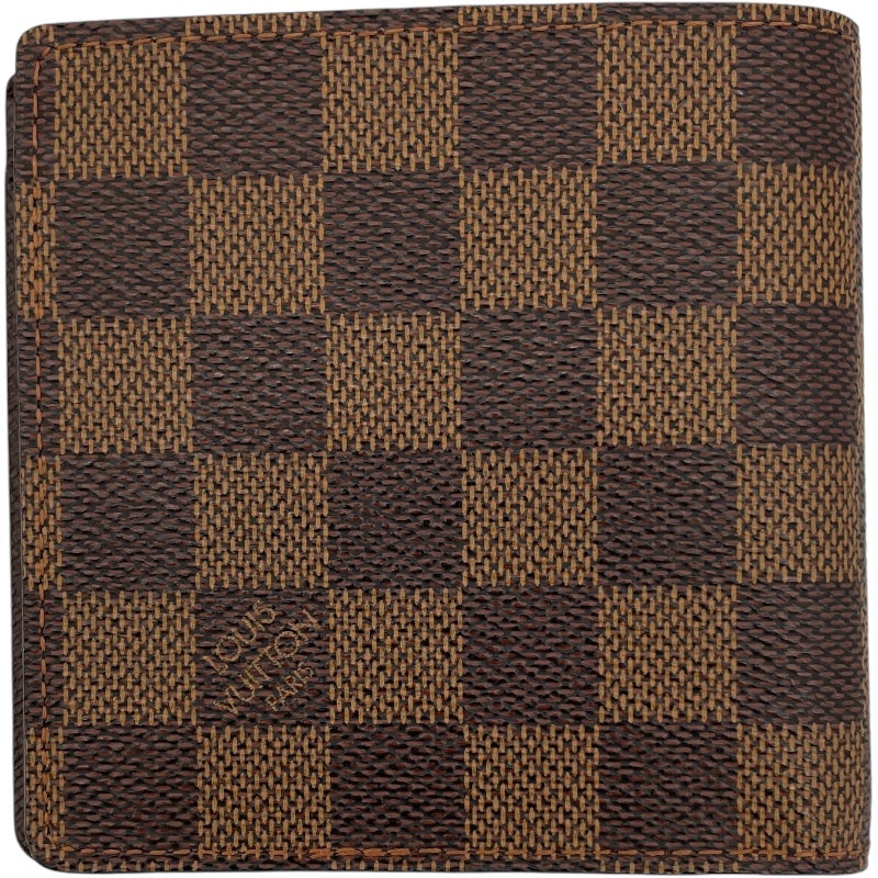 ルイ・ヴィトン LOUIS VUITTON ポルトビエ カルトクレディ モネ N61665 ブラウン ダミエ メンズ 二つ折り財布