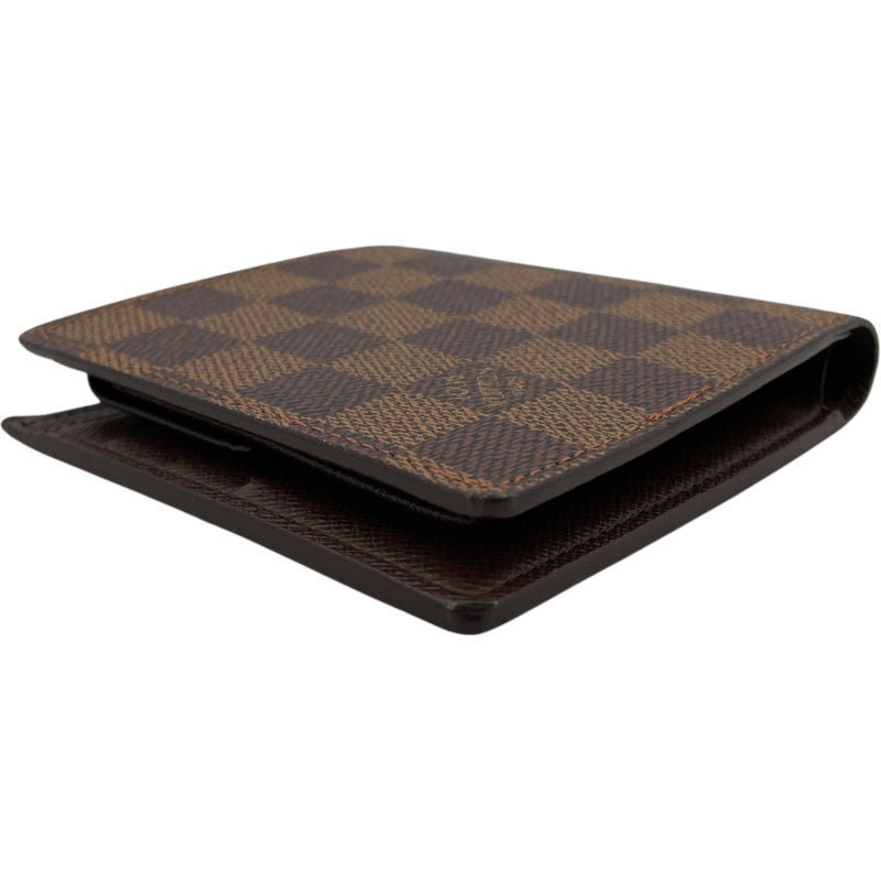 ルイ・ヴィトン LOUIS VUITTON ポルトビエ カルトクレディ モネ N61665 ブラウン ダミエ メンズ 二つ折り財布