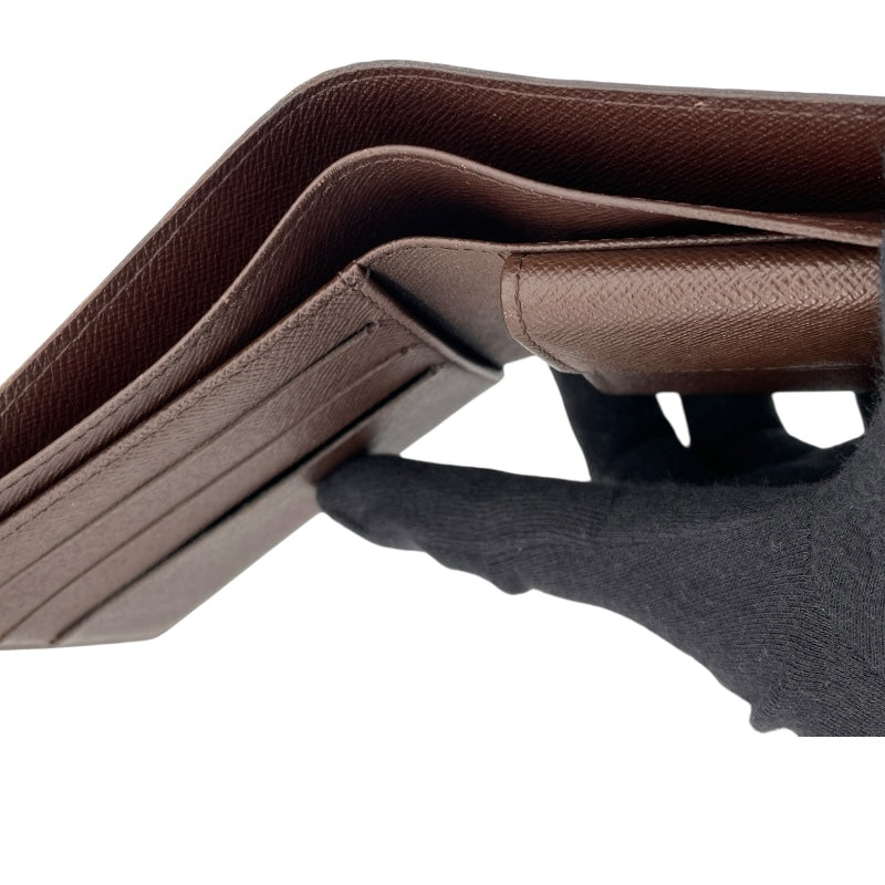 ルイ・ヴィトン LOUIS VUITTON ポルトビエ カルトクレディ モネ N61665 ブラウン ダミエ メンズ 二つ折り財布