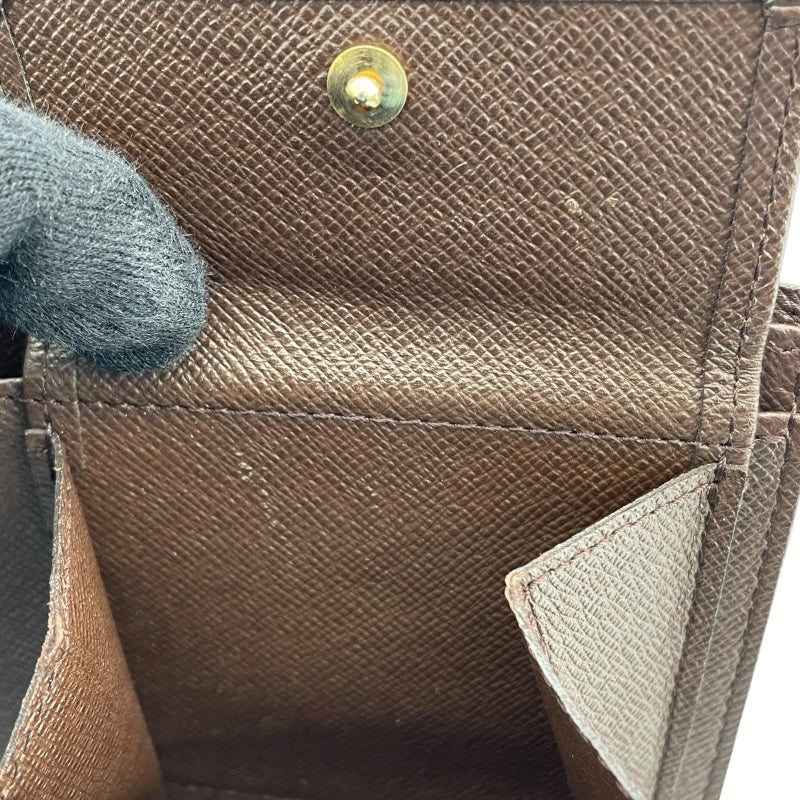 ルイ・ヴィトン LOUIS VUITTON ポルトビエ カルトクレディ モネ N61665 ブラウン ダミエ メンズ 二つ折り財布