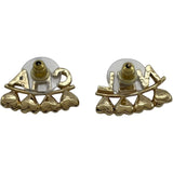 シャネル CHANEL ロゴピアス ゴールド メタル/ストラス ジュエリー