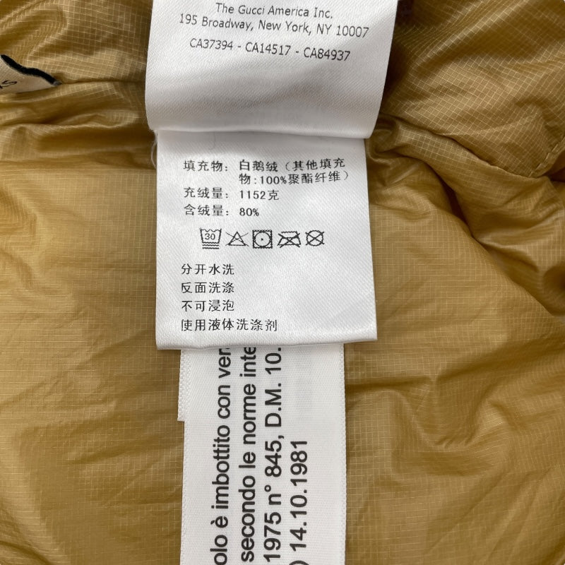 グッチ GUCCI ×THE NORTH FACE ダウンコート 671794 アイボリー ナイロン レディース ダウンジャケット