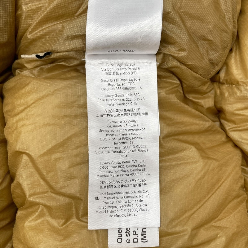 グッチ GUCCI ×THE NORTH FACE ダウンコート 671794 アイボリー ナイロン レディース ダウンジャケット