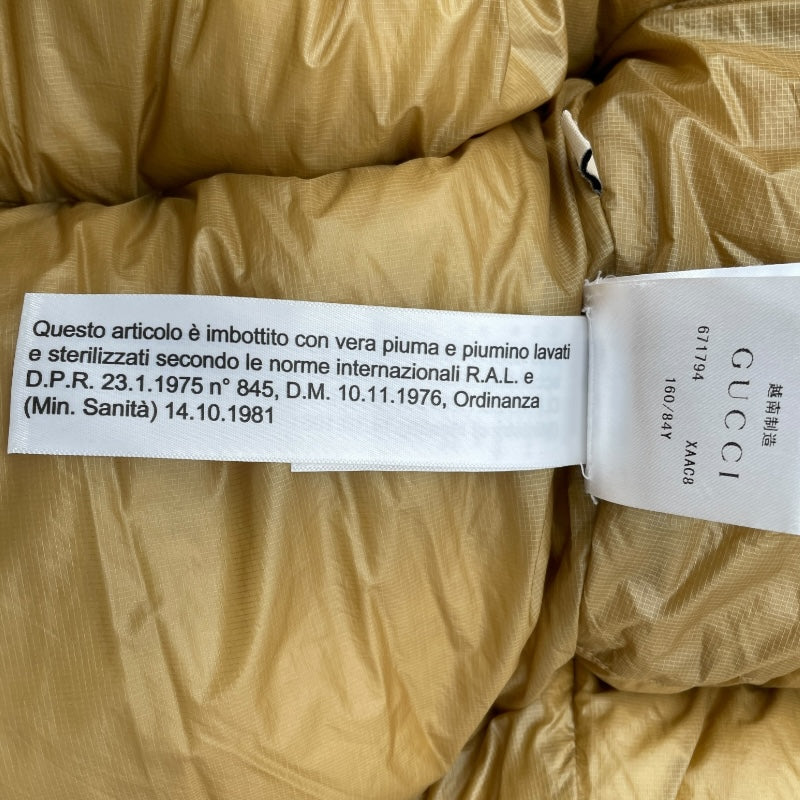 グッチ GUCCI ×THE NORTH FACE ダウンコート 671794 アイボリー ナイロン レディース ダウンジャケット