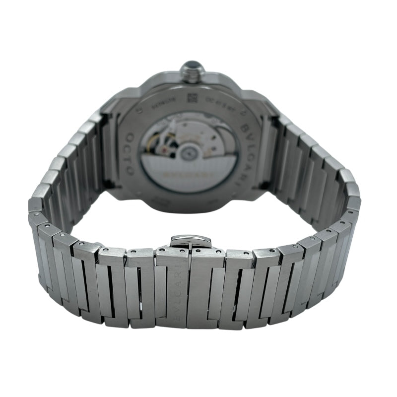 ブルガリ BVLGARI オクト ローマ ワールドタイム 103841(OC41SWT) ブルー SS メンズ 腕時計