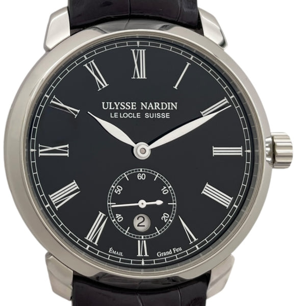 ユリスナルダン ULYSSE NARDIN クラシコ マニュファクチュール 3203-136/E2 ブラック SS 自動巻き メンズ 腕時計