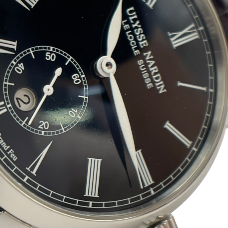 ユリスナルダン ULYSSE NARDIN クラシコ マニュファクチュール 3203-136/E2 ブラック SS 自動巻き メンズ 腕時計