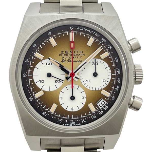 ゼニス ZENITH クロノマスター リバイバル エル・プリメロ 03.A384.400/385.M385 グラデーションブラウン SS メンズ 腕時計