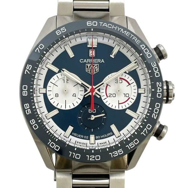 タグ・ホイヤー TAG HEUER カレラ キャリバー ホイヤー02 スポーツクロノグラフ CBN2A1E ネイビー SS 自動巻き メンズ 腕時計