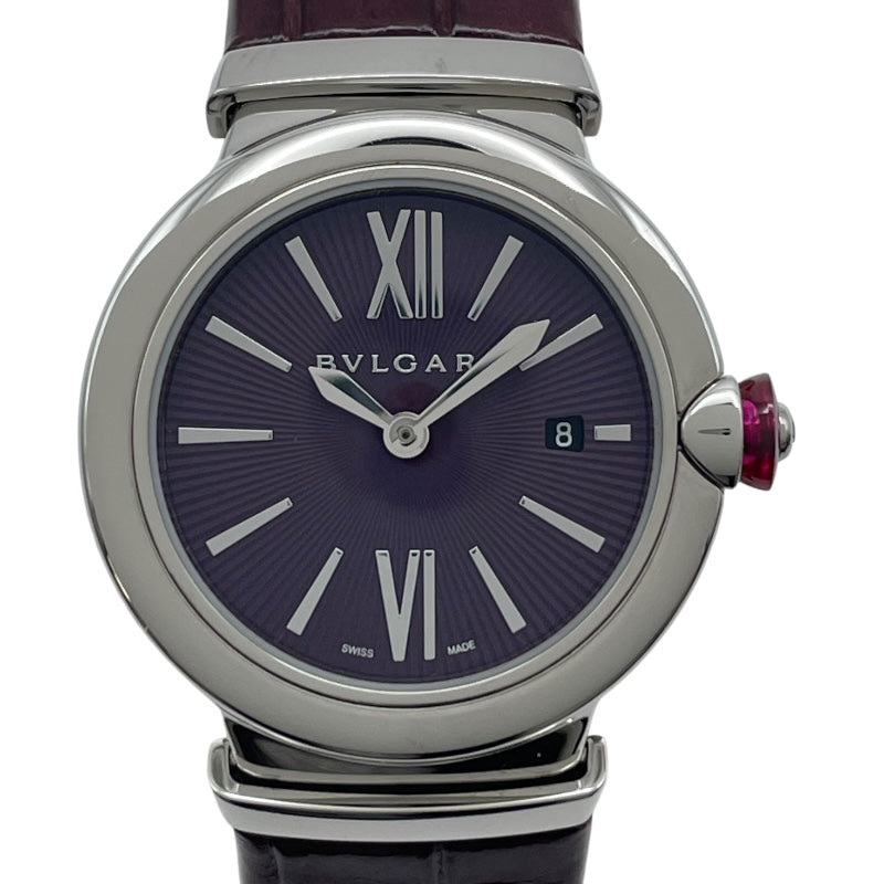 ブルガリ BVLGARI ルチュア LU28S レッド SS レディース 腕時計