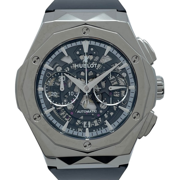 ウブロ HUBLOT アエロフュージョン クロノグラフ オーリンスキー チタニウム ホワイト 525.NX.0127.LR.JORL19 グレー チタン メンズ 腕時計
