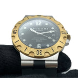 ブルガリ BVLGARI ディアゴノ スクーバ SD38SG ブラック YG/SS レディース 腕時計