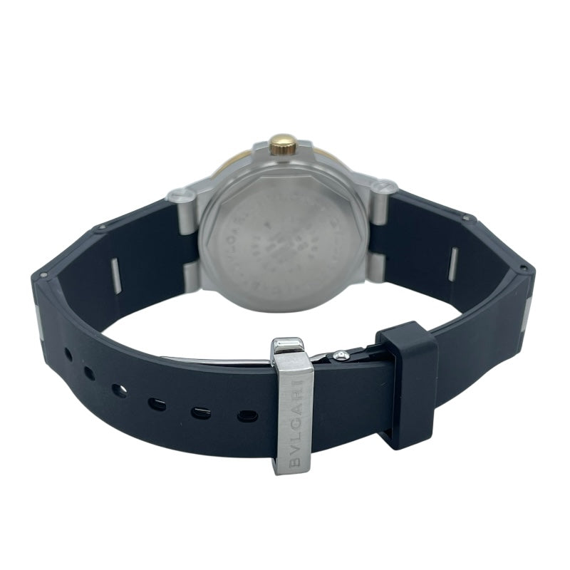 ブルガリ BVLGARI ディアゴノ スクーバ SD38SG ブラック YG/SS レディース 腕時計