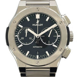 ウブロ HUBLOT クラシックフュージョン クロノグラフ チタニウム ブレスレット 520.NX.1170.NX ブラック チタン 自動巻き メンズ 腕時計