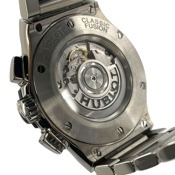 ウブロ HUBLOT クラシックフュージョン クロノグラフ チタニウム ブレスレット 520.NX.1170.NX ブラック チタン 自動巻き メンズ 腕時計