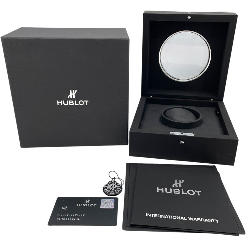 ウブロ HUBLOT ビッグバンスチール 301.SX.1170.RX ブラック SS 自動巻き メンズ 腕時計