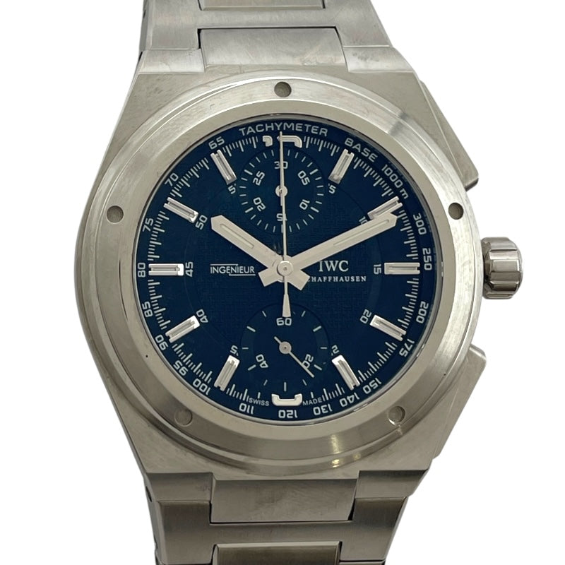 インターナショナルウォッチカンパニー IWC インヂュニア クロノグラフ IW372501 ネイビー SS 自動巻き メンズ 腕時計