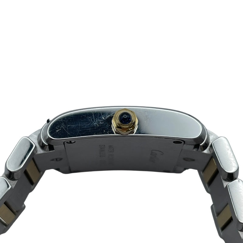 カルティエ Cartier タンクフランセーズ SM W51007Q4 ホワイト SS/YG クオーツ レディース 腕時計